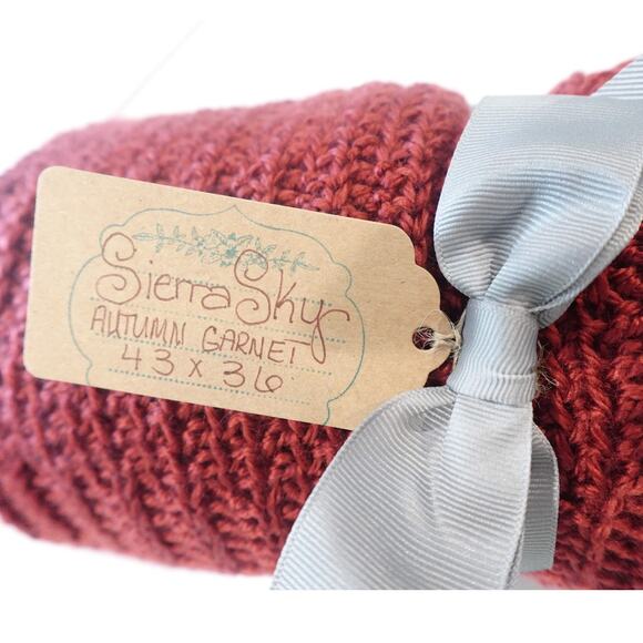 An AUTUMN GARNET HUG Crochet Baby Afghan Blanket - Picture 9 of 11